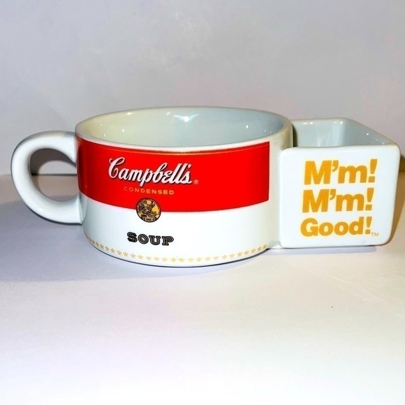 𝅺campbell Soup Cup Bowl & Cracker Holder MmMm Good by Marketplace in 2018 - Picture 1 of 3